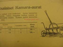 Kamara-auroja myyntiesite v. 1910