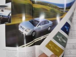 Opel Vectra 2002 -myyntiesite / sales brochure