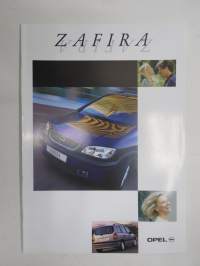 Opel Zafira 1999 -myyntiesite / sales brochure