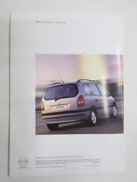 Opel Zafira 2003 -myyntiesite / sales brochure