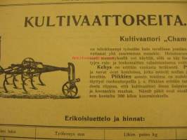 Kultivaattoreita -myyntiesite v.1911