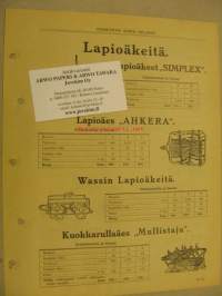Lapioäkeitä myyntiesite v. 1911