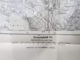 Reichskarte  - Einheitsblatt 25 (Rummelsburg i. Pom. - Publitz - Pollnow), einfarbig, 1:100 000, &quot;Eigentum der Kriegsakademie Kartenstelle&quot; -leimaus