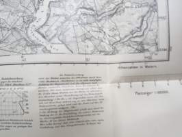 Reichskarte  - Einheitsblatt 25 (Rummelsburg i. Pom. - Publitz - Pollnow), einfarbig, 1:100 000, &quot;Eigentum der Kriegsakademie Kartenstelle&quot; -leimaus