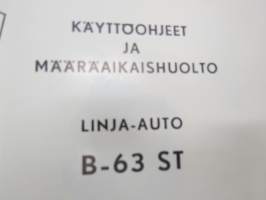 Sisu B-63 ST Linja-auto Käyttöohjeet ja määräaikaishuolto / käyttöohjekirja, julkaisu 52/359