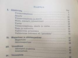 Sähkötekniikkaa kuvina - Jokamiehen sähköoppi -havainnollistettu esitus sähköstä ja sen ominaisuuksista, käytöstä, mittaamisesta yms.