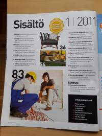 Meidän talo 1/ 2011.Lumitöistä  hormeihin, keskuspölyimurista  rakennuksen  ensisöintiin jne.