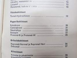 Tetenal valokuvauskemikaalien käyttö- ja liuotusohjeet