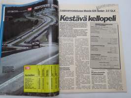 Tuulilasi 1984 nr 10, Saab 90, Opel Kadett, Mazda 626, Talvirengastesti, Köln moottoripyöränäyttely, Lokari Laine - tähtäimessä autonvalmistus, Kafi Future 481, ym.