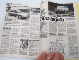 Tuulilasi 1984 nr 10, Saab 90, Opel Kadett, Mazda 626, Talvirengastesti, Köln moottoripyöränäyttely, Lokari Laine - tähtäimessä autonvalmistus, Kafi Future 481, ym.