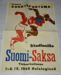 Juliste Stadionilla Suomi-Saksa Sodan lehdet dokumentti 14-juliste, uustuotantoa