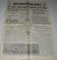 Huvudstadsbladet helmikuun 11. p:nä 1940 Näköispainos sodan lehdet