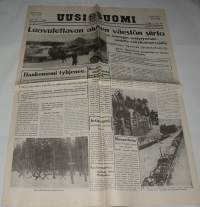 Uusi Suomi maaliskuun 20. p:nä 1940 Näköispainos sodan lehdet