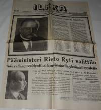 Ilkka  joulukuun 20. p:nä 1940 Näköispainos sodan lehdet