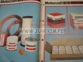 Motorcraft ilman- ja öljynsuodattimet 1982 -suodatinluettelo