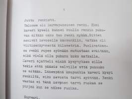 Vitsi- ja kaskukirja, ilman mitään tunnistetietoja tekijästä, painovuodesta tms.