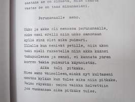 Vitsi- ja kaskukirja, ilman mitään tunnistetietoja tekijästä, painovuodesta tms.
