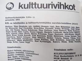 Kulttuurivihkot 1976 nr 8 - Kulttuurityöntekijäin Liitto ry julkaisu, Tommy Taberman, Matti Rossi, Kalevi Seilonen, Oiva Arvola, Jaana Lappo, Joel Pettersson, ym.