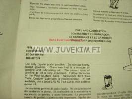 McCulloch chain saw Owner´s manual 1974 -moottorisaha käyttöohjekirja