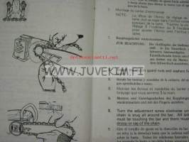 McCulloch chain saw Owner´s manual 1974 -moottorisaha käyttöohjekirja