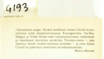 Noble House 1: romaani HongKongista 1963.