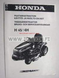 Honda H 4514H puutarhatraktori -käyttö- ja huolto-ohjeet