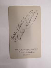 Kapten A. Adelstierna (Adelstjerna), Atelier Gösta Florman, Stockholm -visiittikorttivalokuva / visit card photo / cdv