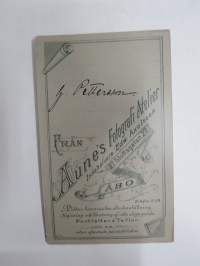 G. Pettersson, Atelier Aunes Fotogr., Åbo -visiittikorttivalokuva / visit card photo / cdv