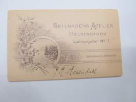 J.K. Rosendahl, Skilnadens Atelier, Helsingfors -visiittikorttivalokuva / visit card photo / cdv
