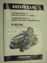 Honda H 4514H puutarhatraktori -käyttö- ja huolto-ohjeet