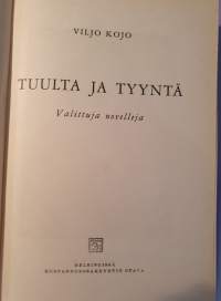 Tuulta ja tyyntä -valittuja novelleja. KIRJAILIJAN NIMIKIRJOITUS Siiri Pöystille 2/4-50 Viljo Kojo