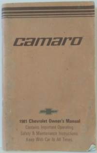 Camaro - 1981 Chevrolet Owner´s Manual
