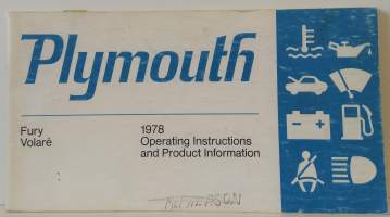 Plymouth - 1978 - Operating Instructions and Product Information - Fury - Volaré