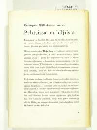 Palatsissa on hiljaista - kuningatar Wilhelminan muisto