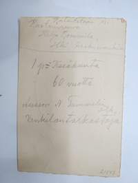 Asessori N. Tammelin, Hki, Vankilatarkastaja -valokuva / photograph