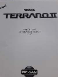 Nissan  Terrano 2, 1 / 97. Myynti esite  ja Varustelu  ja  tekniset  tiedot. Sivuja  yhteensä  12.
