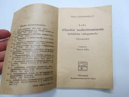 Laki tilusten rauhoittamisesta kotieläinten vahingonteolta (Aitauslaki) - Otavan asetuskokoelma 43