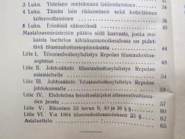 Laki tilusten rauhoittamisesta kotieläinten vahingonteolta (Aitauslaki) - Otavan asetuskokoelma 43