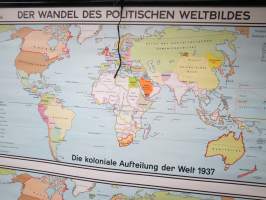 Westermann Schulwandkarte - Der Wandel des politischen Weltbildes 1966 - Maailmanpoliittinen tilanne -seinäkartta / koulukartta