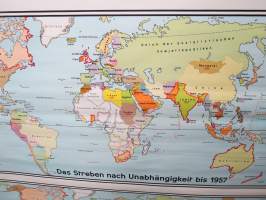 Westermann Schulwandkarte - Der Wandel des politischen Weltbildes 1966 - Maailmanpoliittinen tilanne -seinäkartta / koulukartta