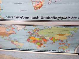 Westermann Schulwandkarte - Der Wandel des politischen Weltbildes 1966 - Maailmanpoliittinen tilanne -seinäkartta / koulukartta