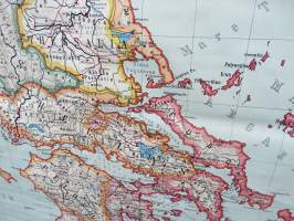 Graecia - Albert van Kampen - Kreikka, 1953 - seinäkartta / koulukartta