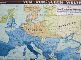 Vom Romischen Weltreich zum Karolingerreich - Rooman valtakunnasta Karolinkien valtakuntaan, Flemmings Verlag - seinäkartta / koulukartta