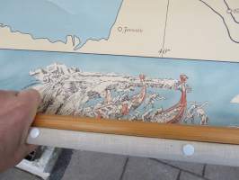 Vikingatågen - Viikinkiretket / Koulutarpeiden Keskusliike Oy -seinäkartta / koulukartta