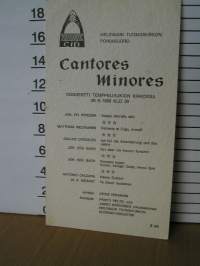 ohjelma, cantores minores.28.9.1969 klo 20. vakitan.pakettitarjous koko  s ja m   19x36 35kg.  5e instrumentarium