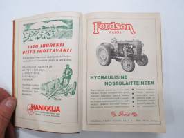 Maatalouskalenteri 1948, runsaasti mainoksia maatalouteen liittyen -agricultural calendar