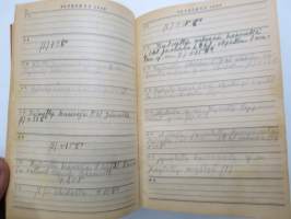 Maatalouskalenteri 1948, runsaasti mainoksia maatalouteen liittyen -agricultural calendar
