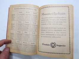 Maatalouskalenteri 1948, runsaasti mainoksia maatalouteen liittyen -agricultural calendar