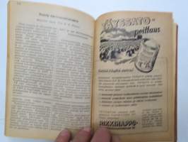 Maatalouskalenteri 1948, runsaasti mainoksia maatalouteen liittyen -agricultural calendar