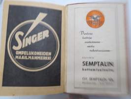 Maatalouskalenteri 1948, runsaasti mainoksia maatalouteen liittyen -agricultural calendar